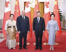 习近平会见汤加国王图普六世